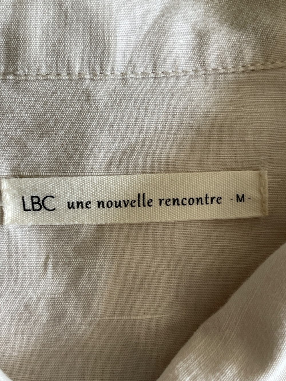 Japanese Quiet Luxury Linen Cotton Shirt Dress XS/S Minimalist Beige - Picture 6 of 7